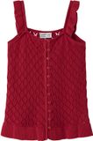 NAME IT NKFJYTTI SL KNIT TOP - Meisjes - Blouses - Maat 116 - Katoen - Gebloemd - Rood