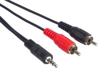 PremiumCord kabelbus 3,5mm-2xCinch 3 m zwart