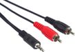 PremiumCord kabelbus 3,5mm-2xCinch 3 m zwart