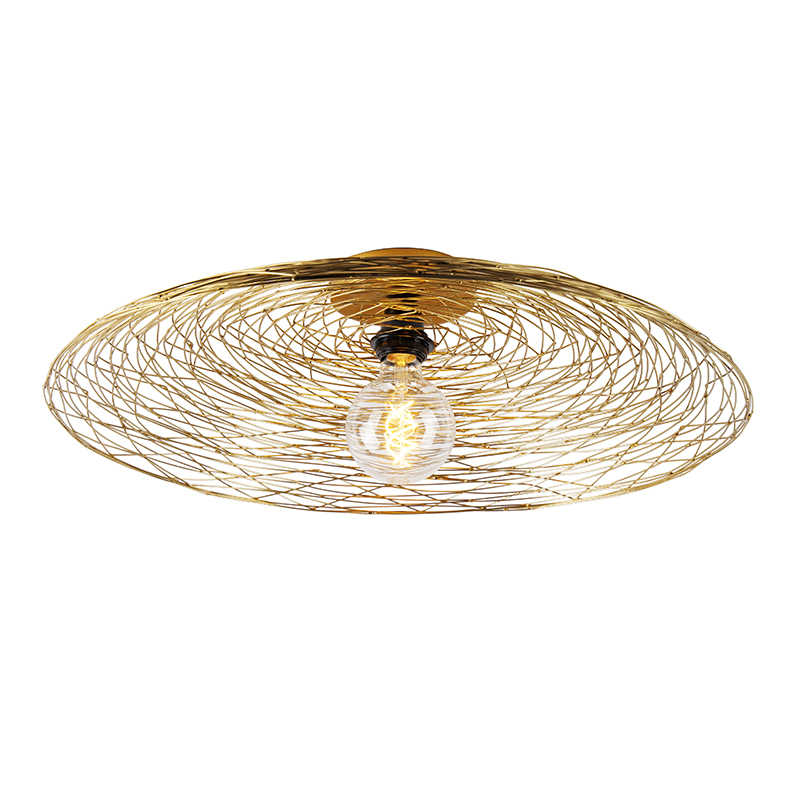 QAZQA Oosterse plafondlamp goud 60 cm - Glan