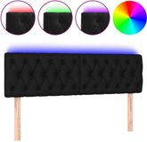 vidaXL Hoofdbord fluweel zwart 160x7x78/88 cm