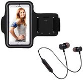 Sportset Samsung Galaxy Fold Sportset (Bluetooth metaal hoofdtelefoon + armband) Running T8 (zwart)
