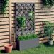 Prolenta Maison Exclusive Jardinière avec treillis pour plantes grimpantes, gris, 65x33x135 cm, en WPC