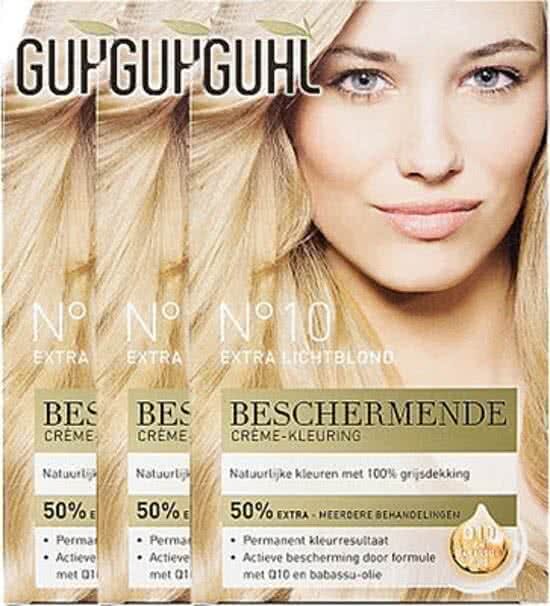 GUHL Haarverf Beschermende Creme-kleuring 10 Extra Licht Blond Voordeelverpakking