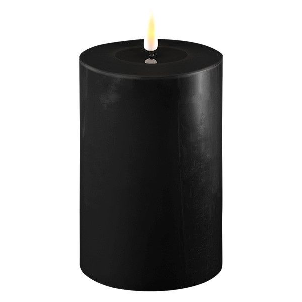 LED Kaars 10 x 15 cm | Zwart | 3D Vlam | Deluxe HomeArt