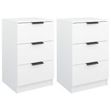 VidaXL Nachtkastjes 2 st 40x36x65 cm wit