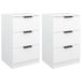VidaXL Nachtkastjes 2 st 40x36x65 cm wit