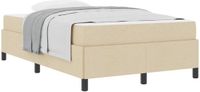 vidaXL Boxspring Bed Crème Stof 120 x 190 cm