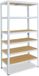 Shelfplaza HOME étagère métallique - 155x80x40 cm - blanc - 6 tablettes