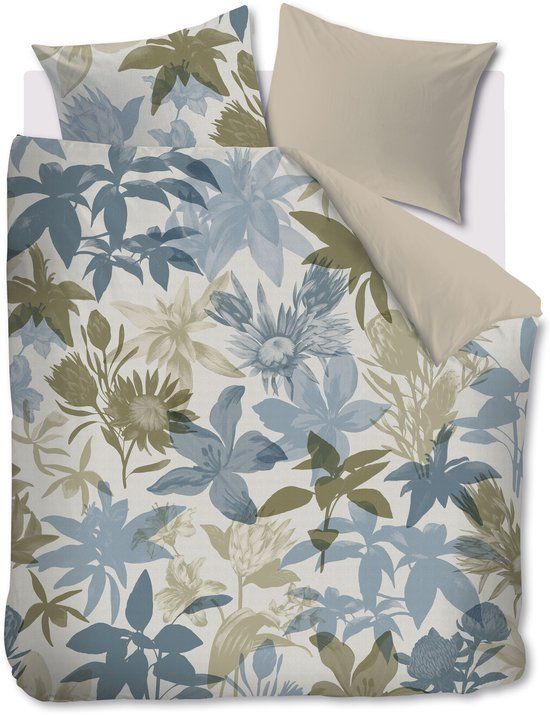 Beddinghouse Flori dekbedovertrek Lits-Jumeaux Blauw Katoen Gebloemd 240 x 200/220 cm