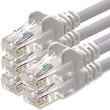 1aTTack.de Cat.6 netwerkkabel - wit - 5x - 5m - (set)
