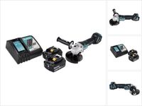 Makita DGA 517 RG accu haakse slijper 18 V 125 mm borstelloos + 2x accu 6.0 Ah + lader
