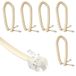 Newhouse Hardware 7ft Uncoiled/0,4 m opgerolde telefoon handset snoer, met RJ9 (4P4C) connectoren, gebruikt om de telefoon en handset aan te sluiten, 5-pack, ivoor