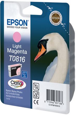 Epson T0816 Inktcartridge Lichtmagenta Hoog (XL) Rendement Origineel