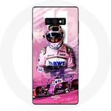 Maniacase Hoesje voor Samsung Galaxy Note 9 Formule 1 Sergio Pérez F1 Autocoureur Roze