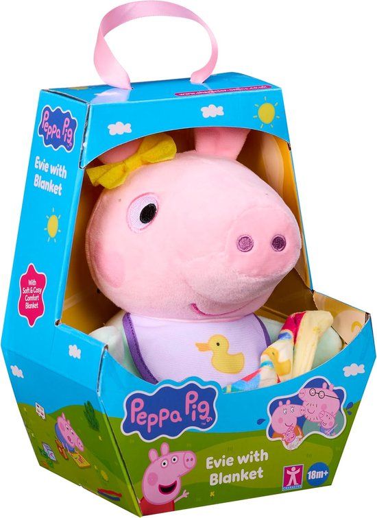 Peppa Chillfactor Peppa Pig knuffel Evie met deken
