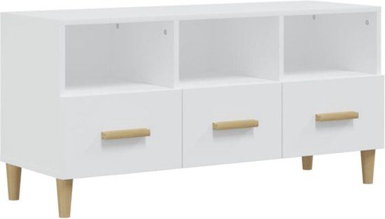 vidaXL Tv-meubel 102x36x50 cm bewerkt hout wit
