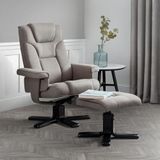 Julian Bowen Malmo draaifauteuil en kruk - grijs