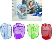borvat Opvouwbare wasmand voor speelgoed, een grote conta - blauw, groen, rood, paars