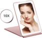 OEM Holland Connections Touchscreen make-upspiegel met 10x vergroting, ronde spiegel, USB-oplaadbare make-upspiegel, draagbare make-upspiegel - roze