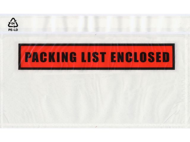 Debatin DL Paklijst Envelop - Zelfklevend - 110 x 230 mm - Transparant
