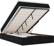 vidaXL Ottoman Bed with Mattress 120x200cm Fabric Black