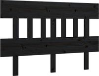 vidaXL Hoofdbord - Massief Grenenhout - Noir