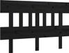 vidaXL Hoofdbord - Massief Grenenhout - Noir