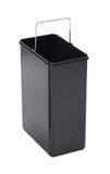 ARREGUI Step Bin Vervangende binnenemmer van kunststof met metalen handgreep, 15 l, zwart, 40 x 18 x 23,5 cm
