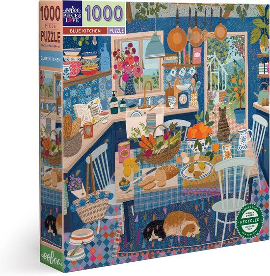 eeBoo Blue Kitchen Puzzel (1000 stukjes)
