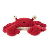 Ruhm Hond Knuffel - Grootte 25 cm - Pluche Kokosnoot Krab - Hondenspeelgoed - Pluche met geluid - Zachte Textuur - Robuust Materiaal - Rood