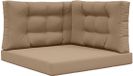 vidaXL Coussin de banc d'extérieur Polyester Taupe 80 x 80 cm