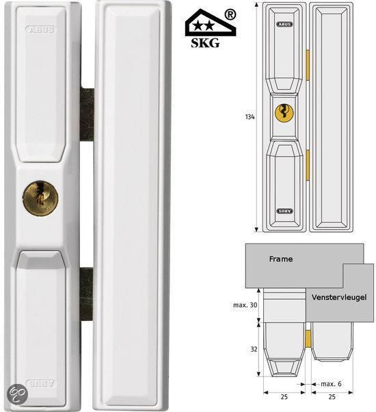 Abus FTS88 raamslot SKG** wit