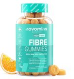 Vezelsupplement Novomins Vezel 4000 mg, met Calcium & Vitamine D, 60 Gummies, Vegan, Halal, Getest door Eurofins