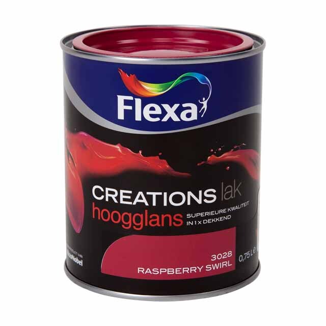 FLEXA Creations - Lak Hoogglans - 3028 - Raspberry Swirl - 750 ml