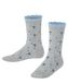 FALKE Ditsy Flowers K SO katoen, fantasiepatroon, 1 paar sokken, uniseks, kinderen, 1 stuk, Grijs (Lt. Heather 3223)
