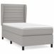 vidaXL Boxspringbed met matras, stof, lichtgrijs, 100x200 cm