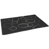 2x paillasson antidérapant - caoutchouc - avec picots - noir - 60 x 40 cm - pour intérieur et extérieur - résistant aux intempéries