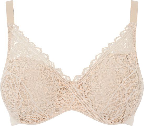 Chantelle Easy Feel Floral Touch Dames Cup-BH met beugel Smalle bandjes, beige (dore), 80D