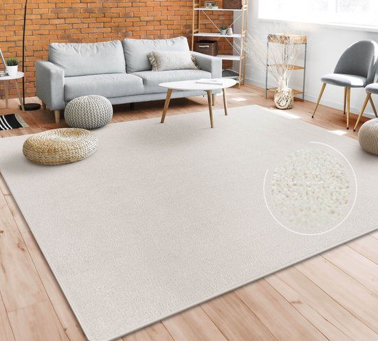 Paco Home Vloerkleed Woonkamer Effen Eenvoudig En Modern Laagpolig, Versch. Afmetingen Kleuren 140x200 cm