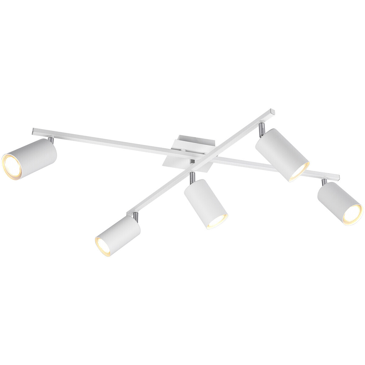 BES LED LED Plafondlamp - Plafondverlichting - Trion Mary - GU10 Fitting - 5-lichts - Rechthoek - Mat Wit - Aluminium