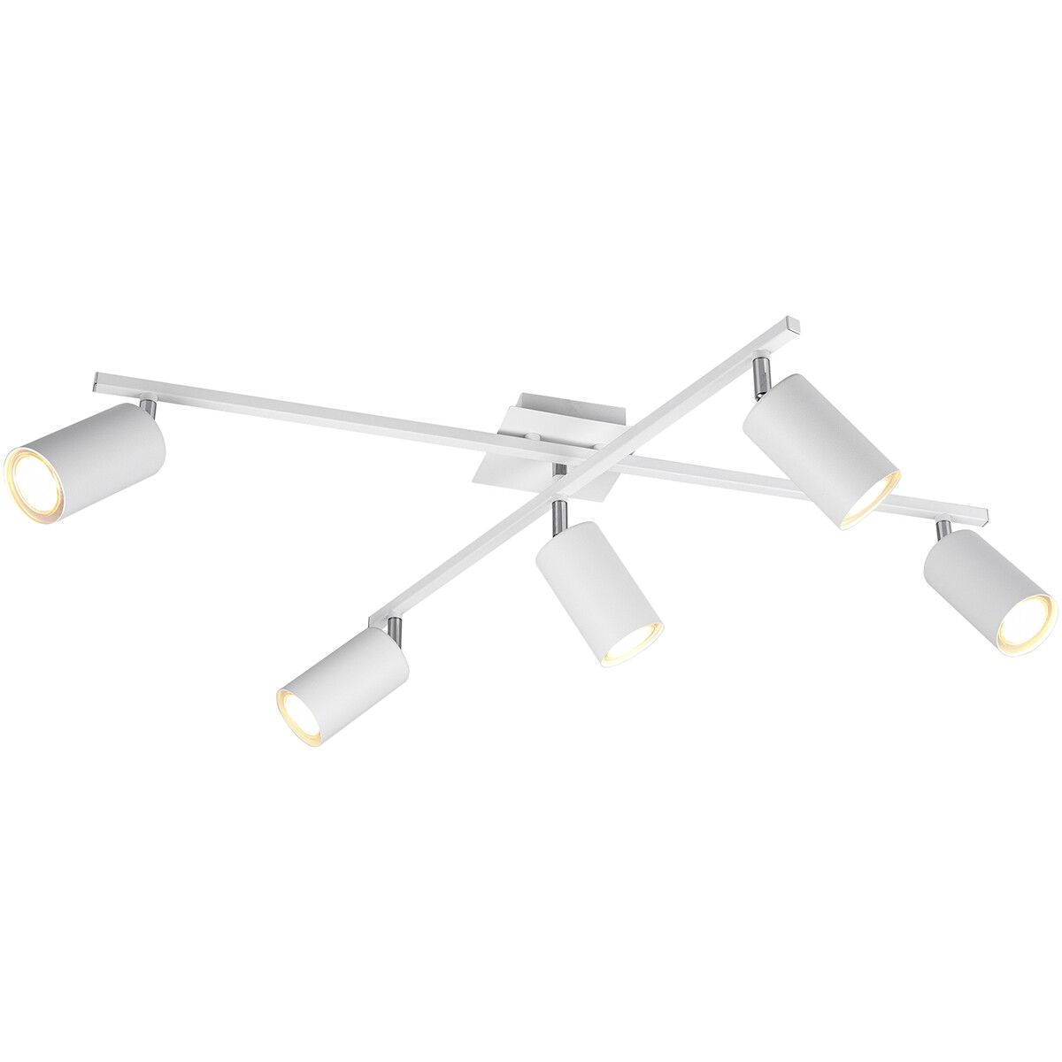 BES LED Trion Mary Plafondlamp - 5-lichts - GU10 - Rechthoek - Wit - Aluminium