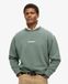 Superdry Sweatshirt Homme Micro Logo Col Rond Oversize Bleu M