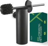 XIVADA Toiletborstel Mura - Met houder - Boren - Rvs - Zwart