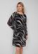 s.Oliver BLACK LABEL damesjurk zwart met zebraprint