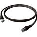 EasyLan DualBoot PushPull IP20 patchkabel, Cat.6A (Klasse EA), S/FTP, zwart, 2 m