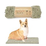My Doggy Place Microfiber deurmat - zachte en pluche huisdiermat voor elke kamer van het huis - vuil- en waterabsorberende mat - wasmachine- en drogerveilige antislipmat - havermout - S - 45,7 x 60