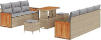vidaXL Banc de jardin beige et gris clair