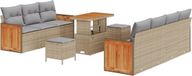 vidaXL Banc de jardin beige et gris clair