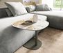Eleny Metall Edge Boot table d'appoint en céramique 60x60 cm Minas Melange finition effet titane